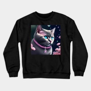 British Shorthair Loves Pink Crewneck Sweatshirt